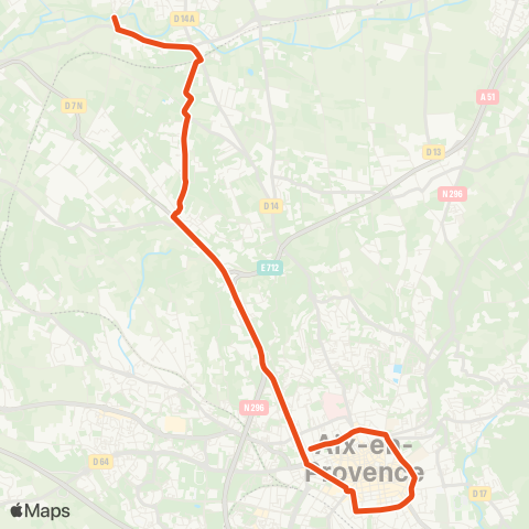 Aix en Bus 8303-1: Puyricard > Silvacane / Scolaire map