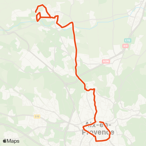 Aix en Bus 8303-2:Puyricard ↔ Aix-Centre / Scolaire map