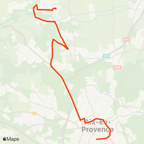 Aix en Bus 8303-4:Puyricard ↔ Rocher du Dragon / Scolaire map