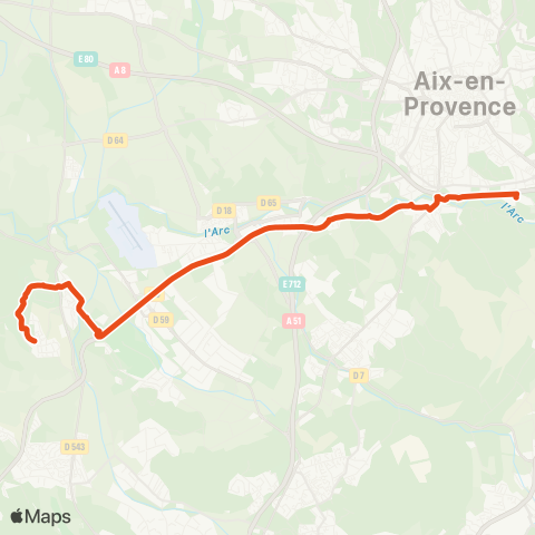 Aix en Bus 8305-2:Duranne>S. Germain-Adm>Duranne / Scolaire map