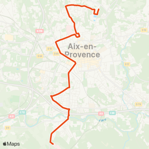 Aix en Bus Rotonde-Tour de ville ↔ Pont Arc-Mairie map