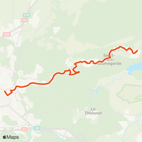 Aix en Bus St Marc J 16 ↔ Bellegarde map