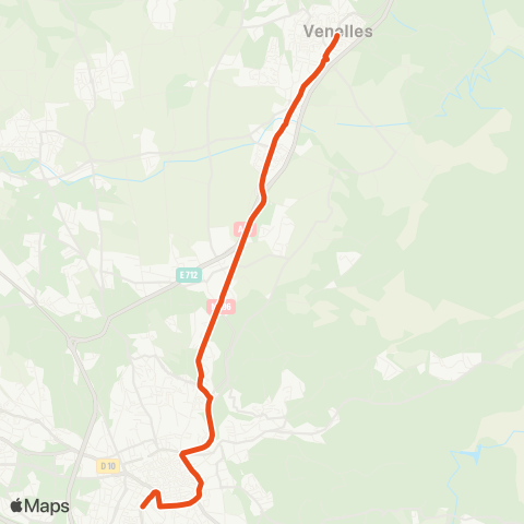 Aix en Bus Poste Venelles ↔ Gare routière Belge map