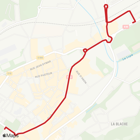 L'Agglo en bus Centro A : la Navette du Coeur de ville map