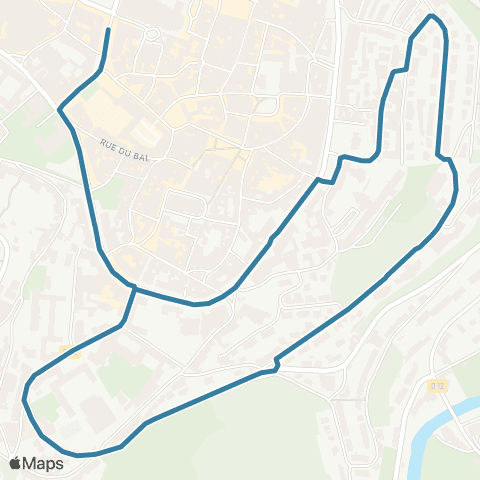 Agglobus Circuit Bleu-Vert map