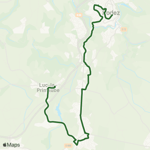 Agglobus La Primaube - Luc map