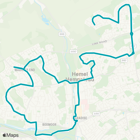 Arriva Herts and Essex Washington Avenue - Washington Avenue map