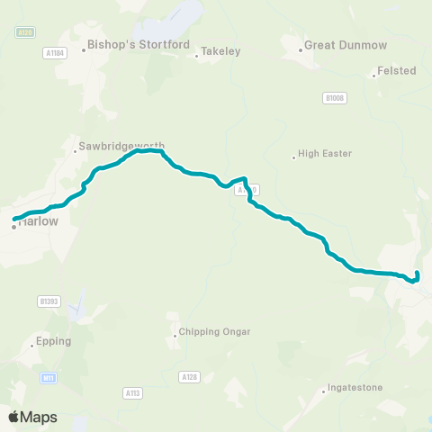 Arriva Herts and Essex  map