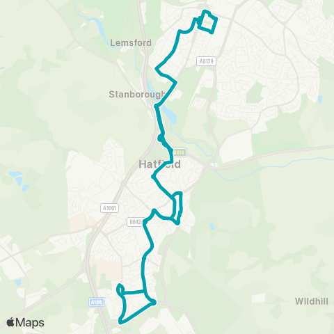 Arriva Herts and Essex Bus Station - Bus Station map