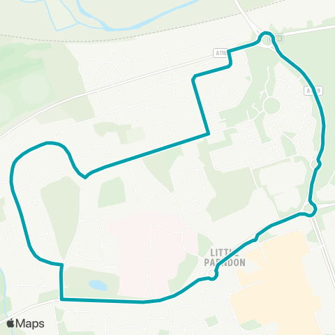 Arriva Herts and Essex Temp Bus Station - Temp Bus Station map