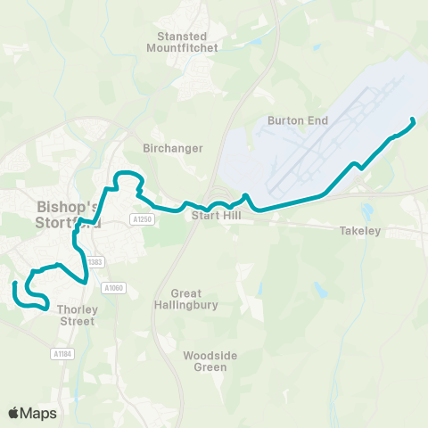 Arriva Herts and Essex Sainsbury's - Coach Station map