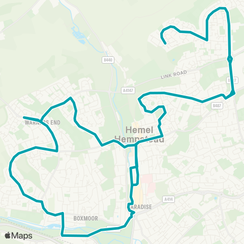 Arriva Herts and Essex Washington Avenue - Washington Avenue map