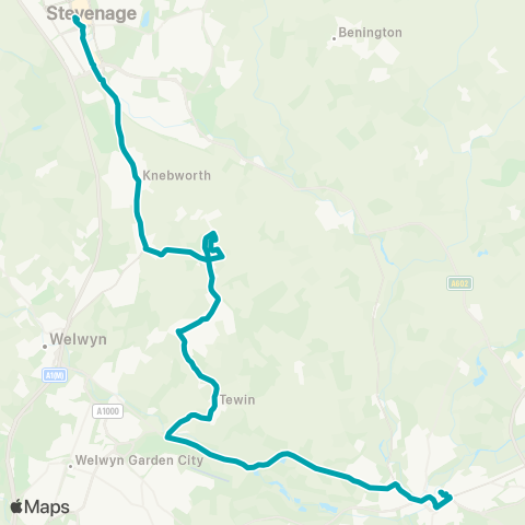 Arriva Herts and Essex Bus Station - Bus Station map