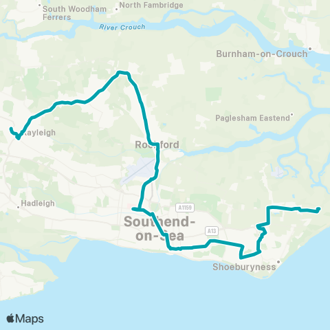 Arriva Herts and Essex Railway Station - Landwick Cottages map