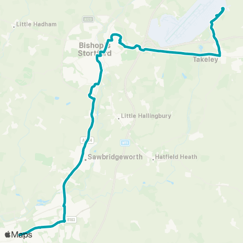 Arriva Herts and Essex Temp Bus Station - Coach Station map