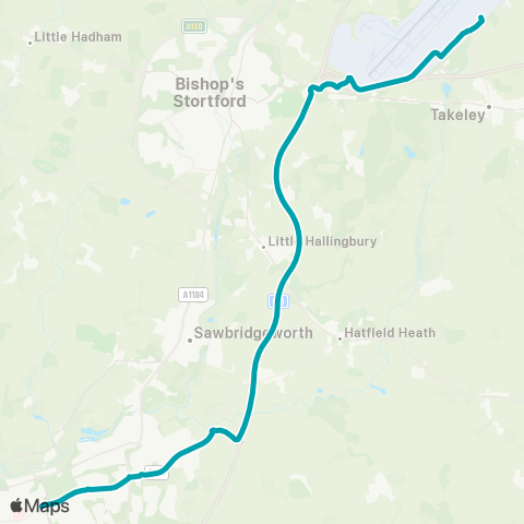 Arriva Herts and Essex Coach Station - Temp Bus Station map