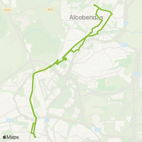 Autobuses Interurbanos Madrid (Chamartín)-S.S. Reyes Circular (por Fuencarral) map