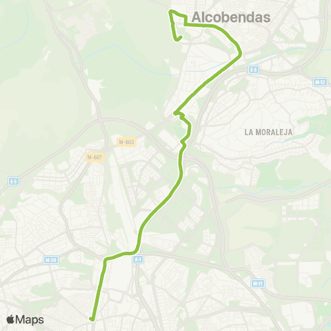 Autobuses Interurbanos Madrid (Plaza de Castilla)-Alcobendas (P.Chopera) map