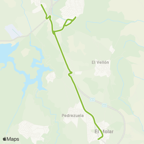 Autobuses Interurbanos El Molar-Cotos de Monterrey-Venturada map