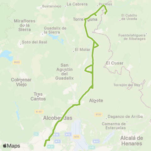 Autobuses Interurbanos Madrid (Plaza de Castilla)-Torrelaguna / Uceda map