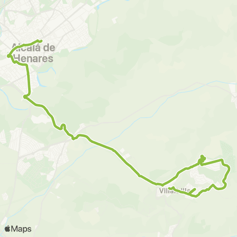 Autobuses Interurbanos Alcalá de Henares-Villalbilla map