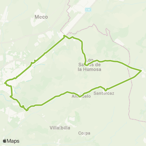 Autobuses Interurbanos Alcalá-los Santos de la Humosa-Alcalá map