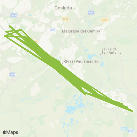 Autobuses Interurbanos Madrid (Pavones)-Arganda (el Mirador) map