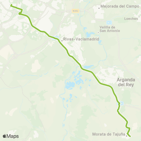 Autobuses Interurbanos Madrid (Pavones)-Morata de Tajuña map