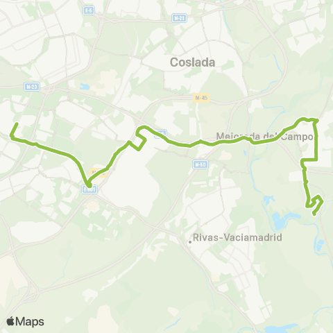 Autobuses Interurbanos Madrid (Pavones)-Mejorada-Velilla map