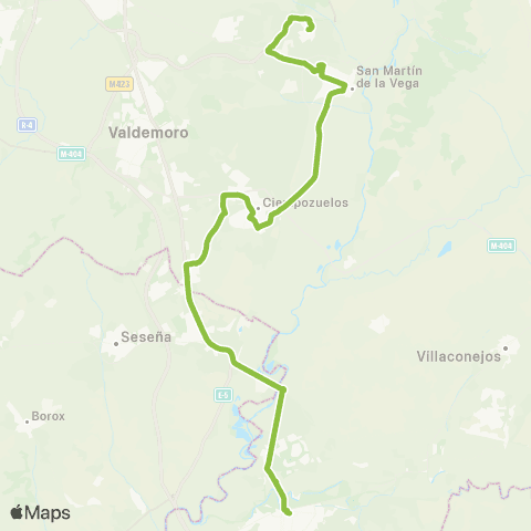 Autobuses Interurbanos Aranjuez-Ciempozuelos-San Martín de la Vega map