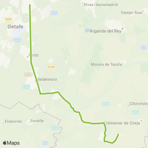 Autobuses Interurbanos Madrid (Villaverde Bajo-Cruce)-Villaconejos map