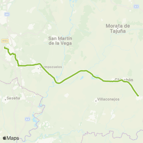 Autobuses Interurbanos Valdemoro (Hosp.)-S. M. de la Vega-Titulcia-Colmenar de Oreja map