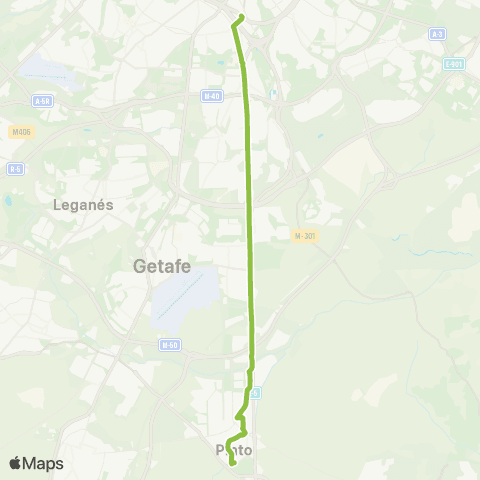 Autobuses Interurbanos Madrid (Legazpi)-Pinto map