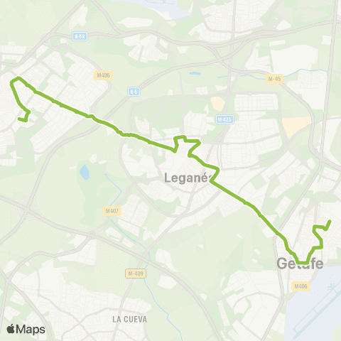 Autobuses Interurbanos Getafe-Leganés-Alcorcón map