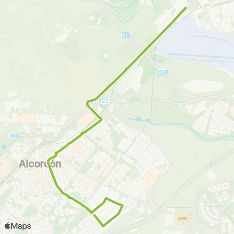 Autobuses Interurbanos Madrid (Cuatro Vientos)-Alcorcón (P.I. Urtinsa) map