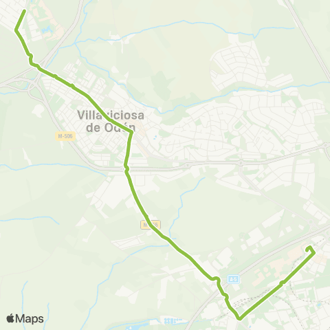Autobuses Interurbanos Móstoles (Hospital Rey Juan Carlos) por el Soto-Villaviciosa de Odón (el Bosque) map