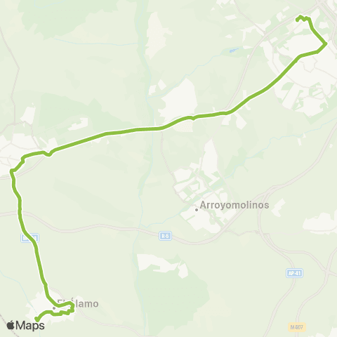 Autobuses Interurbanos Móstoles (Hospital Rey Juan Carlos)-Navalcarnero-el Álamo map