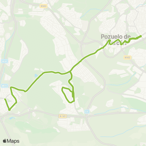 Autobuses Interurbanos Boadilla del Monte-Pozuelo de Alarcón map