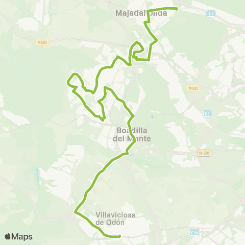 Autobuses Interurbanos Villaviciosa de Odón-Majadahonda map