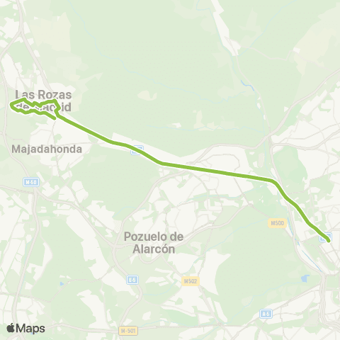 Autobuses Interurbanos Madrid (Moncloa)-las Rozas map