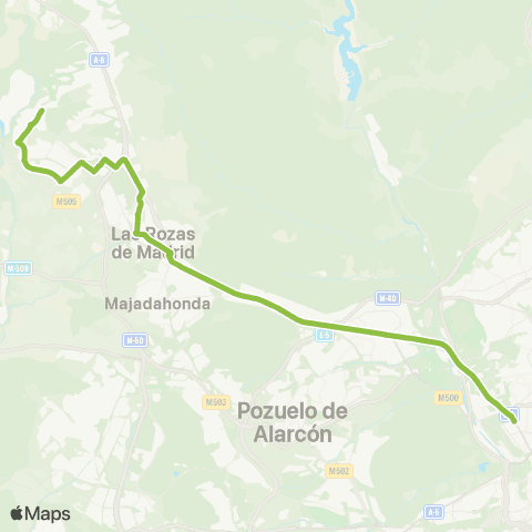 Autobuses Interurbanos Madrid (Moncloa)-P.Empresarial-el Cantizal map