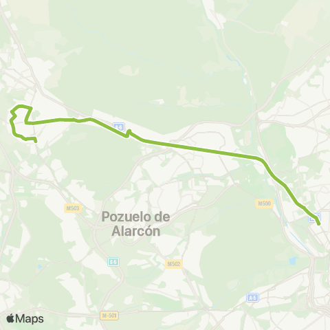 Autobuses Interurbanos Madrid (Moncloa)-Majadahonda (Avda. de España) map