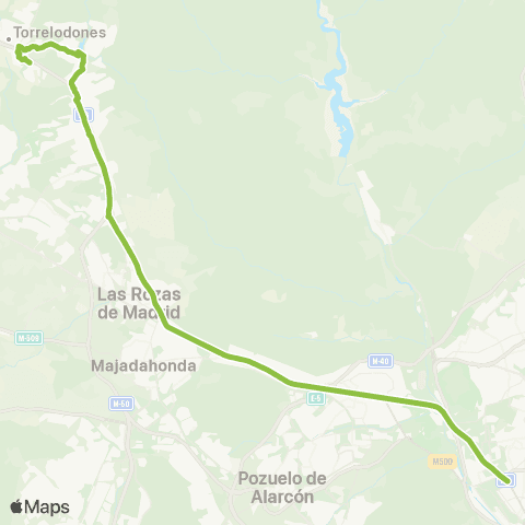 Autobuses Interurbanos Madrid (Moncloa)-Torrelodones (por los Peñascales) map