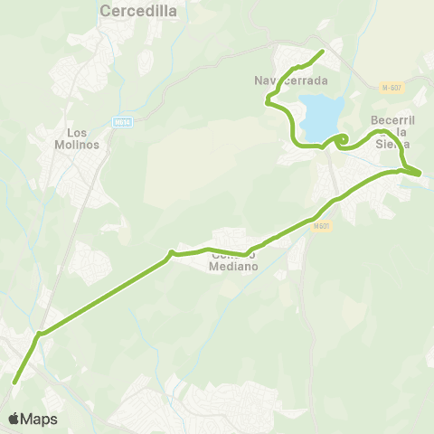 Autobuses Interurbanos Guadarrama-Collado Mediano-Navacerrada map