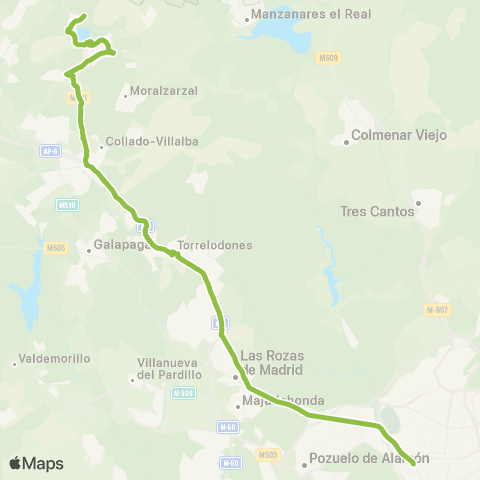 Autobuses Interurbanos Madrid (Moncloa)-Becerril-Navacerrada-Valdesqui map
