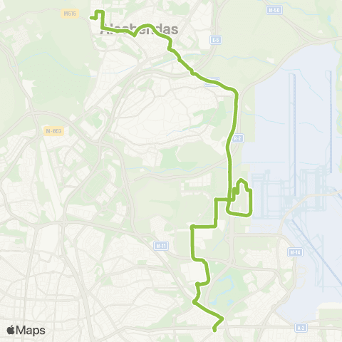 Autobuses Interurbanos Madrid (Canillejas)-Alcobendas-Universidad Autónoma map