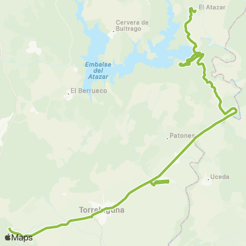 Autobuses Interurbanos Torrelaguna-el Atazar map