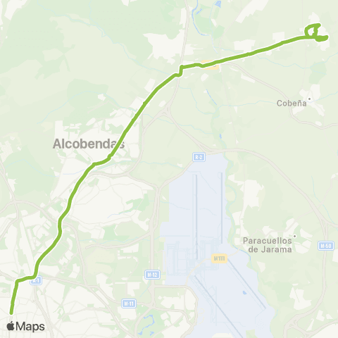 Autobuses Interurbanos Madrid (Plaza de Castilla)-Algete map