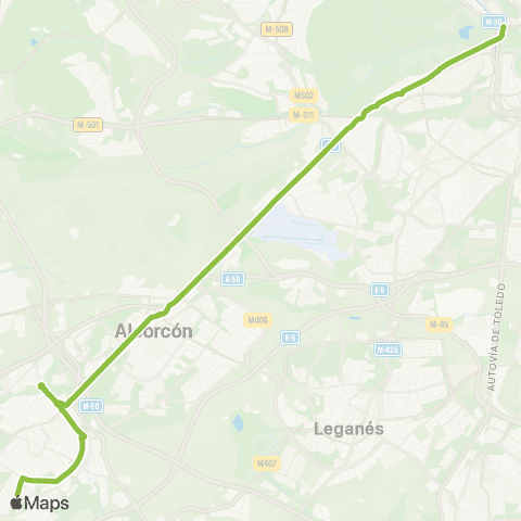 Autobuses Interurbanos Madrid (Príncipe Pío)-Móstoles (Villafontana) map