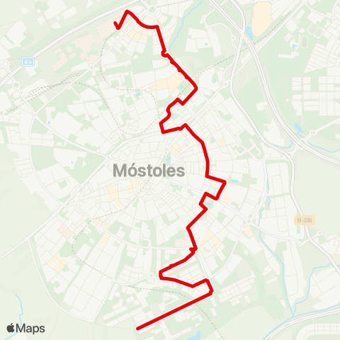 Autobuses Urbanos Móstoles Sur - Móstoles (Hospital Rey Juan Carlos) map